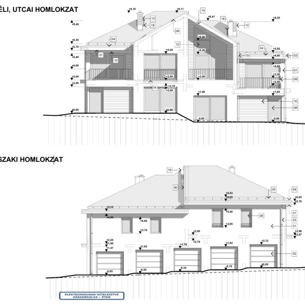 Homlokzatok