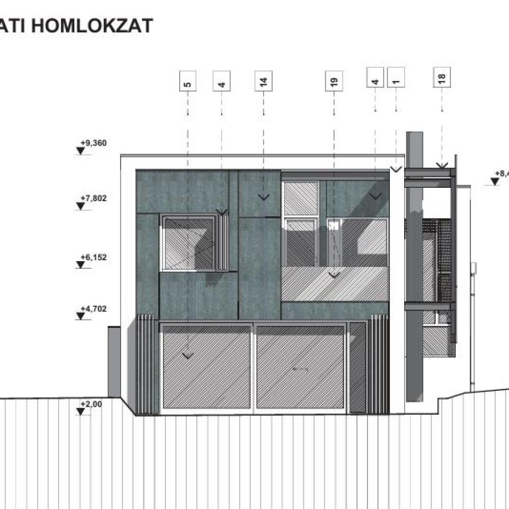 Dél-nyugati homlokzat
